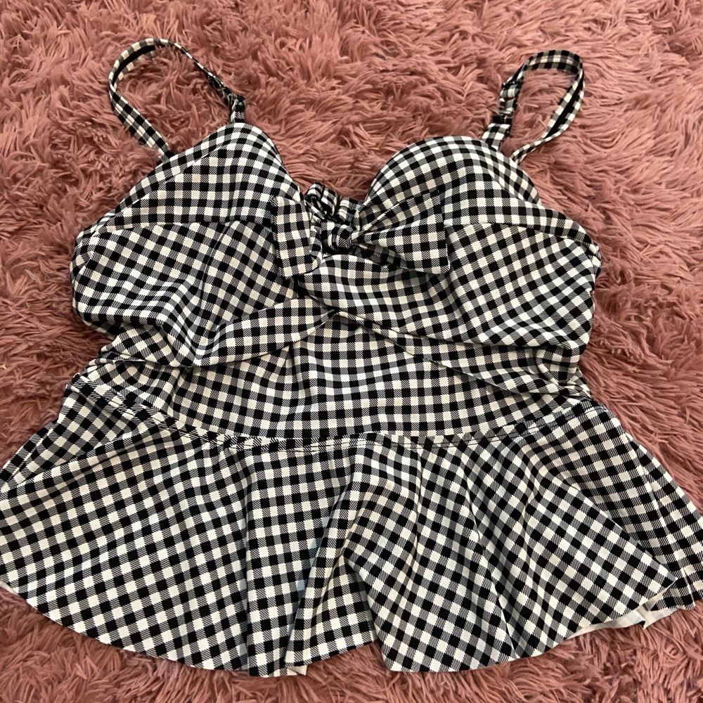 Torrid gingham swim top